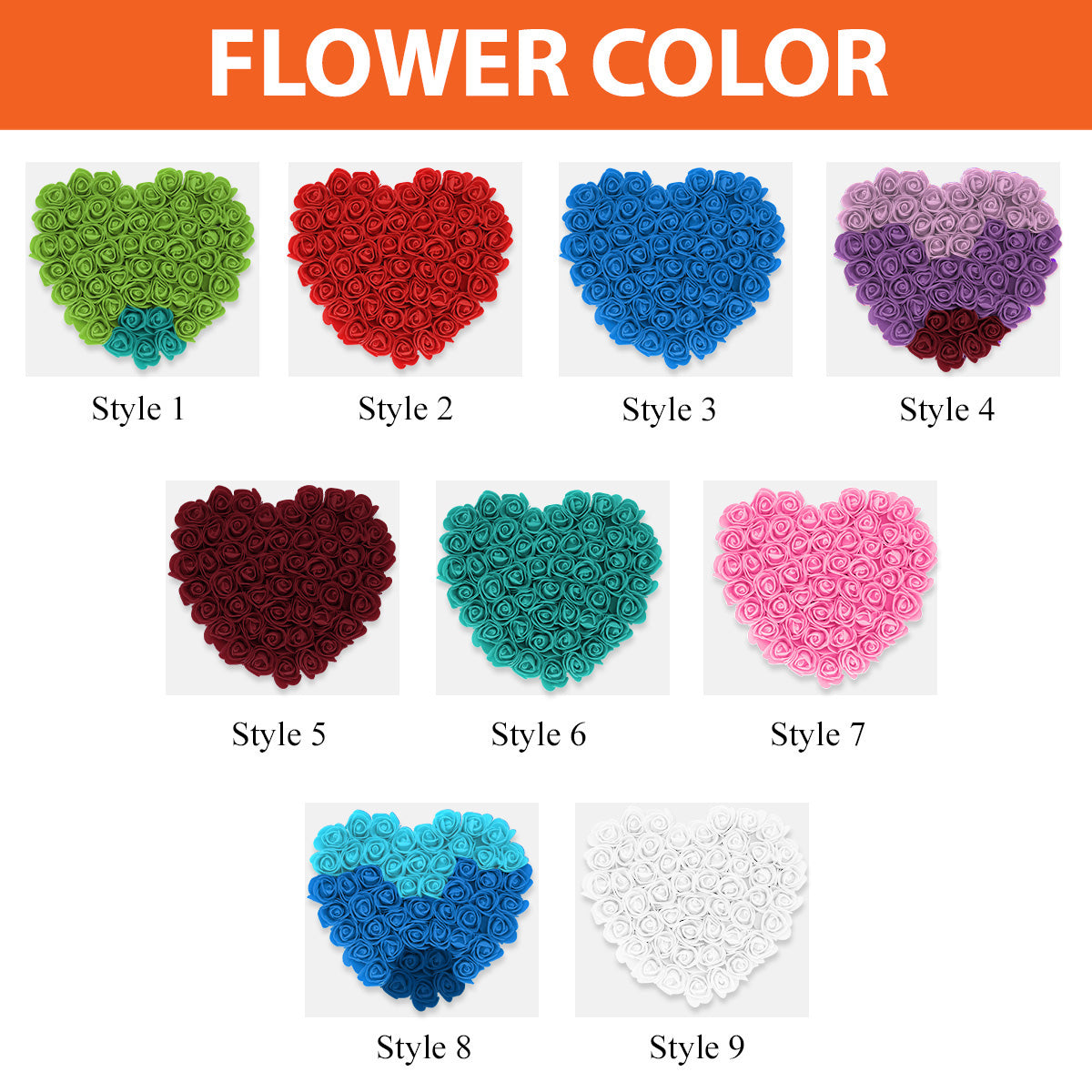 Mom We Love You Rose Heart - Personalized Mother Flower Shadow Box