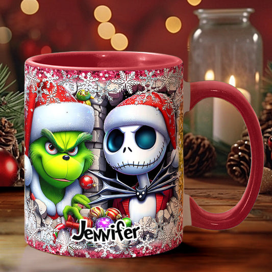 Merry Christmas - Personalized Nightmare Accent Mug