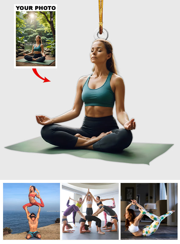 Any Photo Custom Onament - Personalized Yoga Custom Shaped Ornament