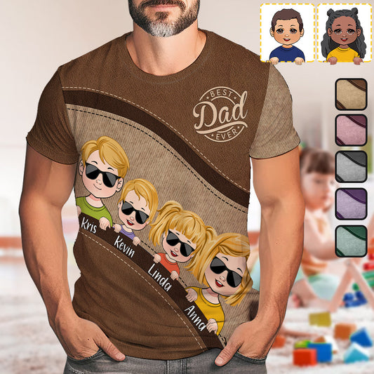 Daddy's Team Unbreakable Bond - Personalized Father All Over Shirt