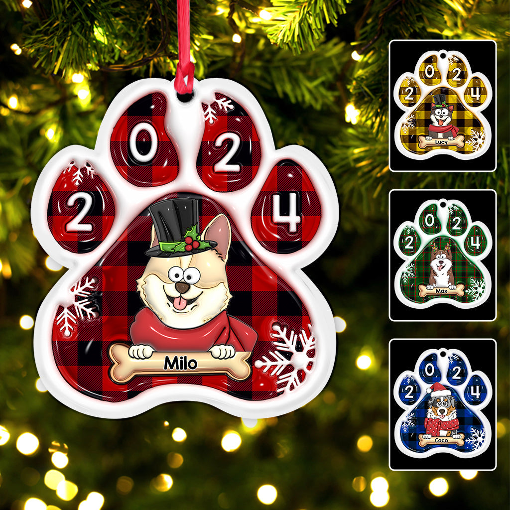 Merry Woofmas 2024 - Personalized Dog Ornament