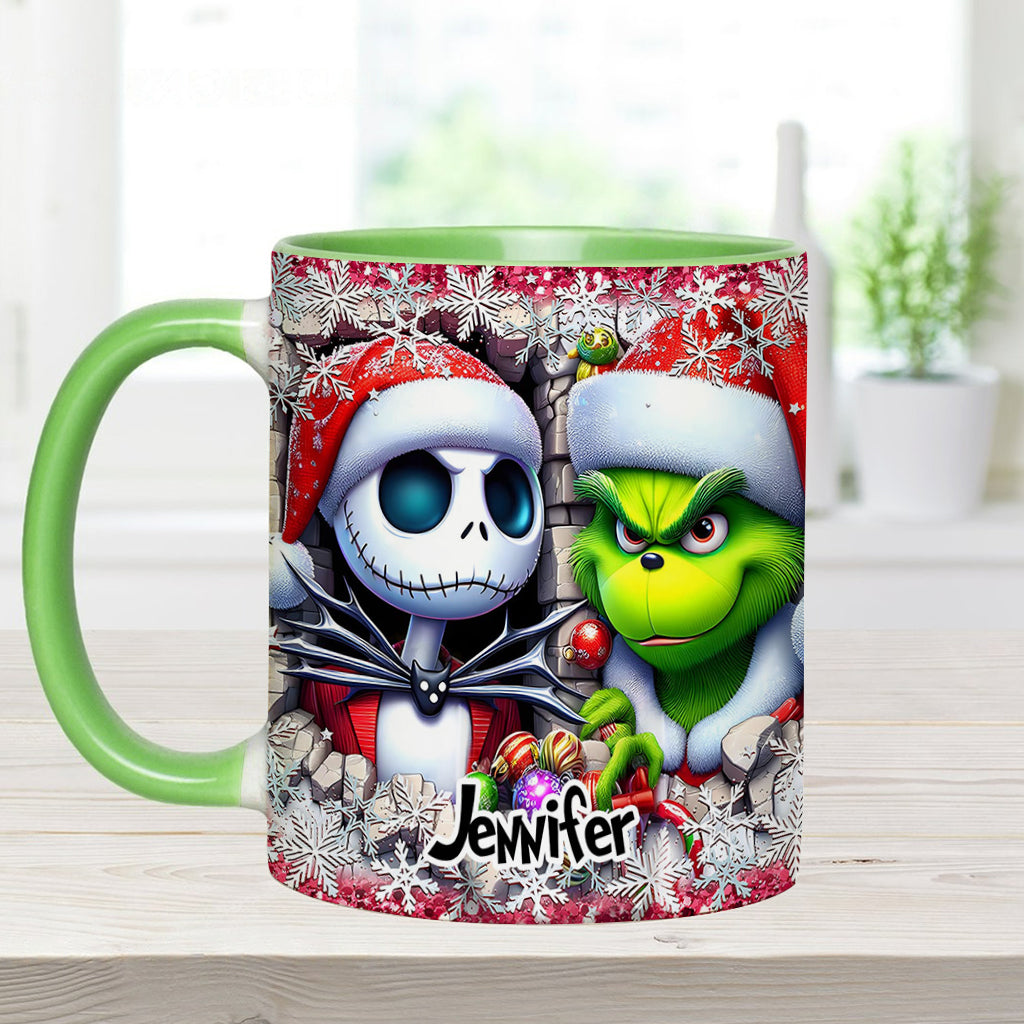 Merry Christmas - Personalized Nightmare Accent Mug