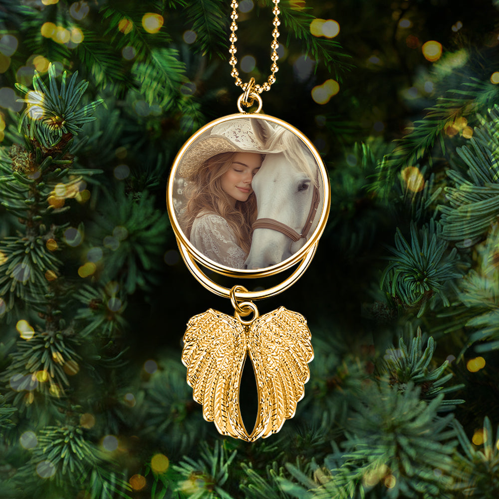 Forever Loved - Personalized Horse Wings Ornament