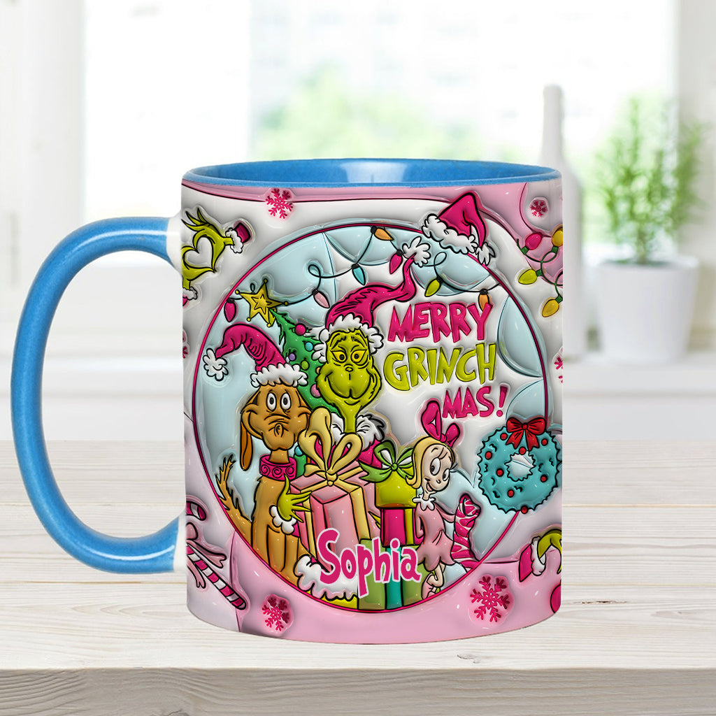 Merry Grinchmas - Personalized Stole Christmas Accent Mug