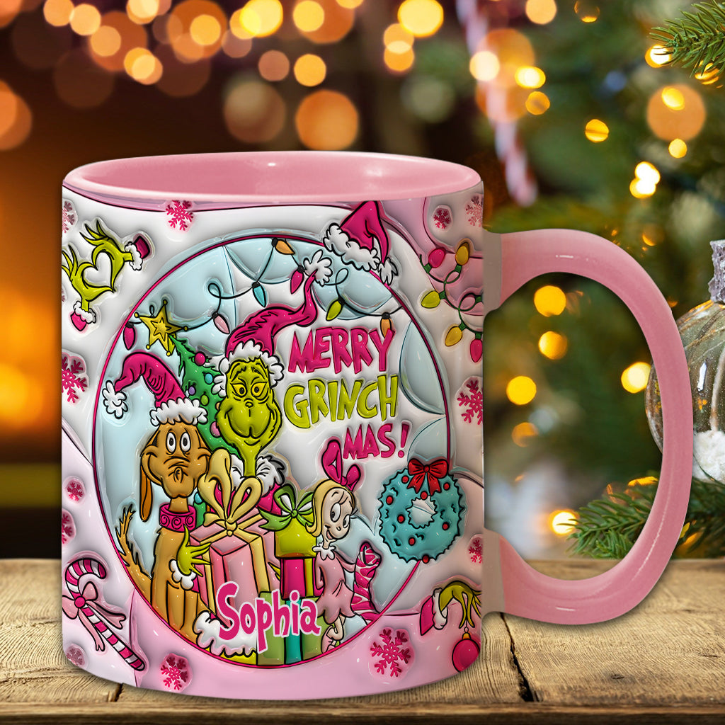 Merry Grinchmas - Personalized Stole Christmas Accent Mug
