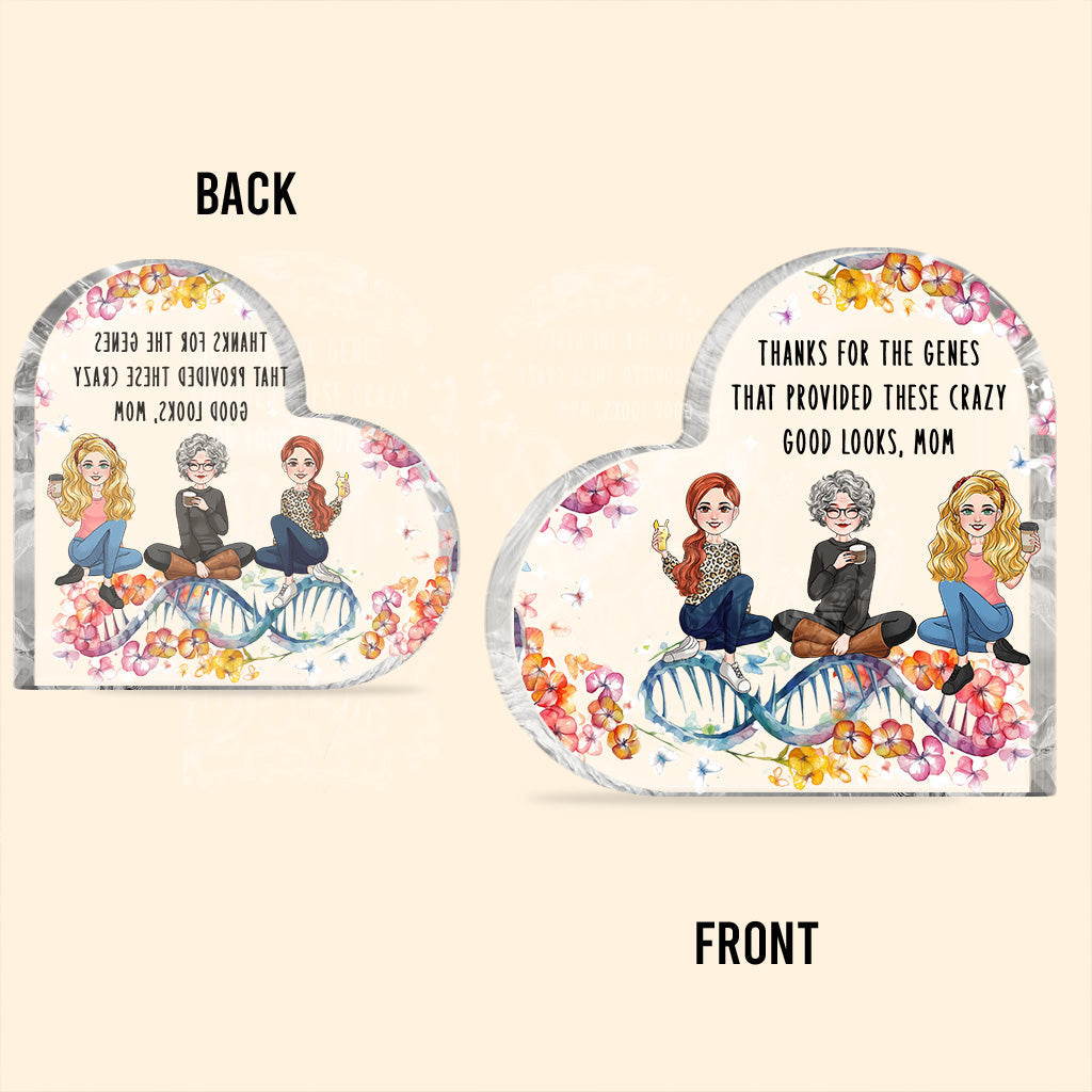 Thanks For The Genes - Personalized Mother Custom Shaped Acrylic Plaque