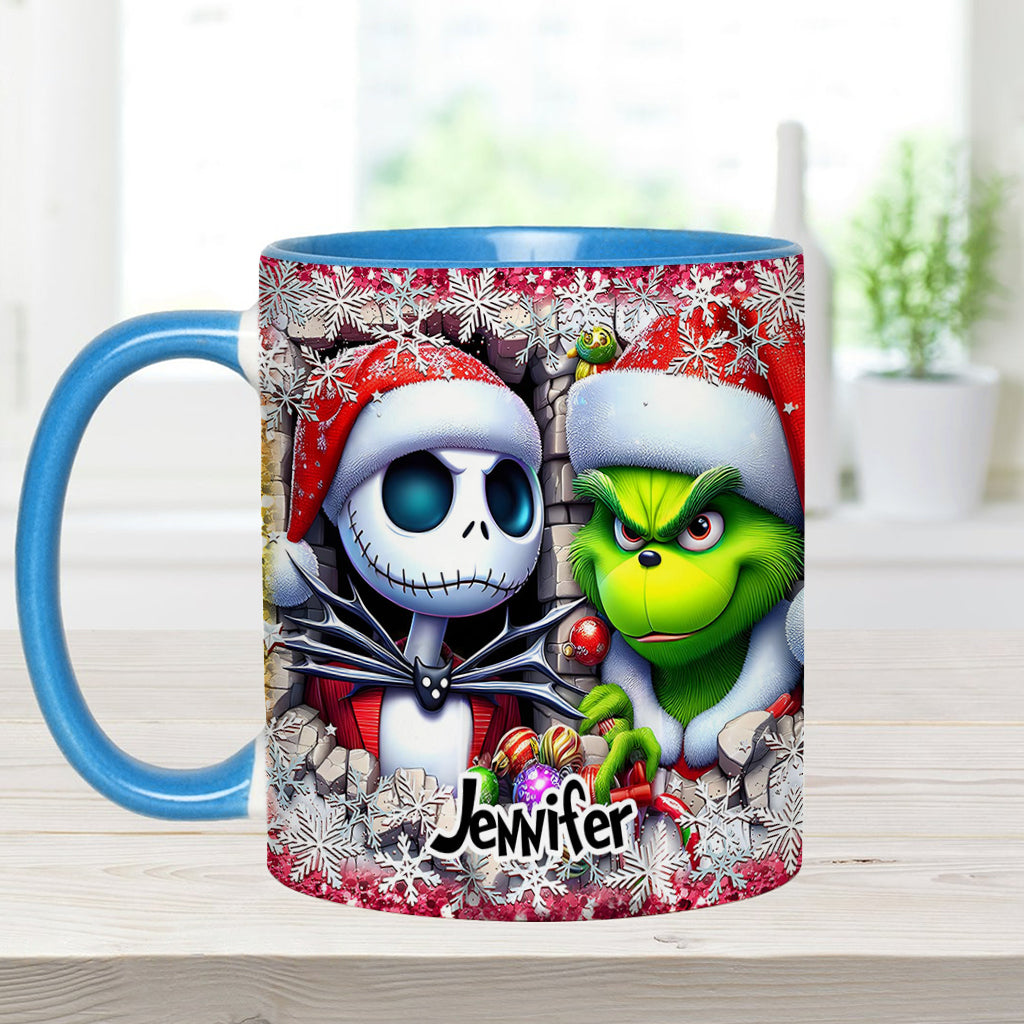 Merry Christmas - Personalized Nightmare Accent Mug
