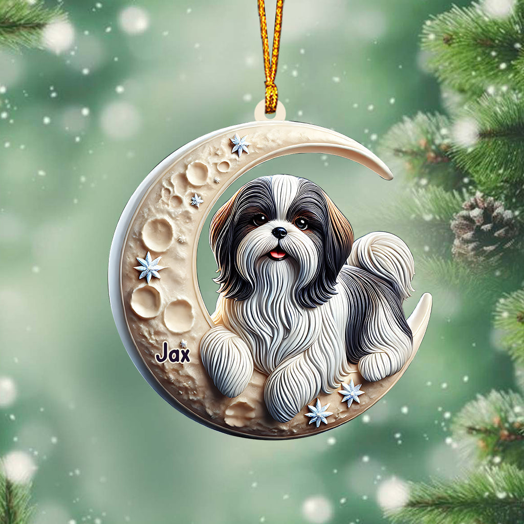 I Love My Dog - Personalized Dog Ornament