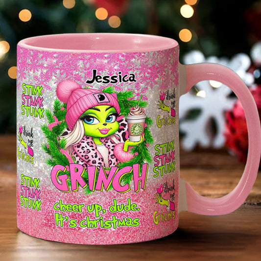 Merry Grinchmas - Personalized Stole Christmas Accent Mug
