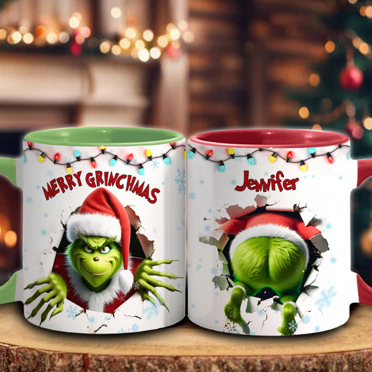Merry Grinchmas - Personalized Stole Christmas Accent Mug