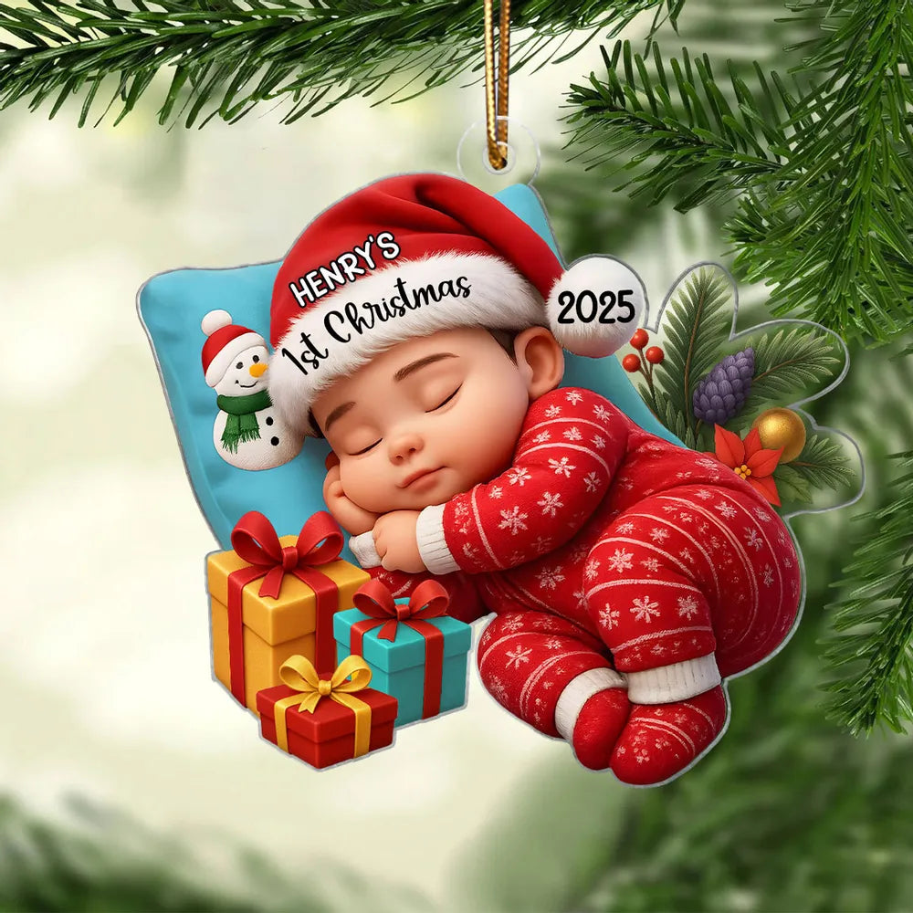 Baby’s First Christmas Acrylic Ornament High Clarity Beautiful Holiday Keepsake Gift Choice