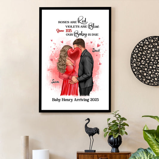 Custom Poster - A Heartfelt Gift for Expecting Couples, Perfectly Capturing the Beautiful Moments of Your Growing Family