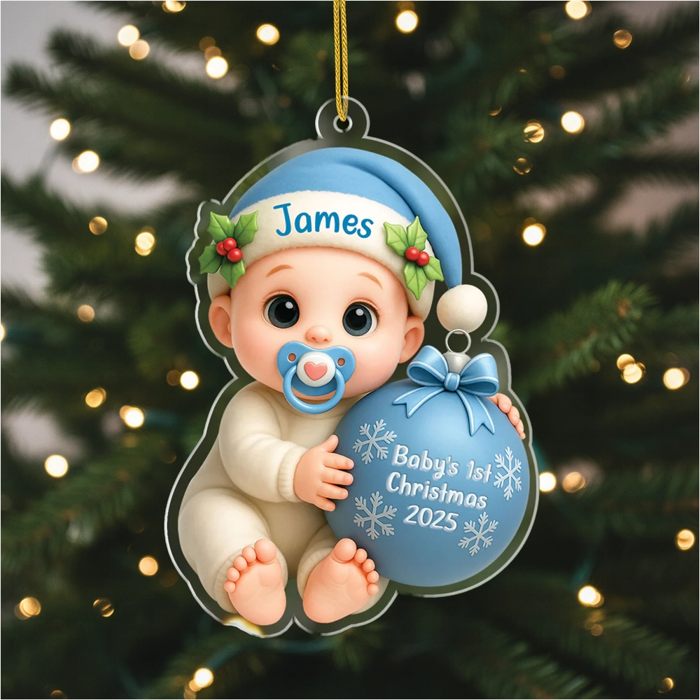 Meaningful Baby's 1st Christmas Keepsake, Personalized Name Ornament, A Milestone Gift for Family