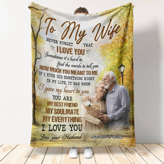 Personazlied Custom Gift For Wife - To My Wife Never Forget That I Love You - Fleece/Sherpa Blanket