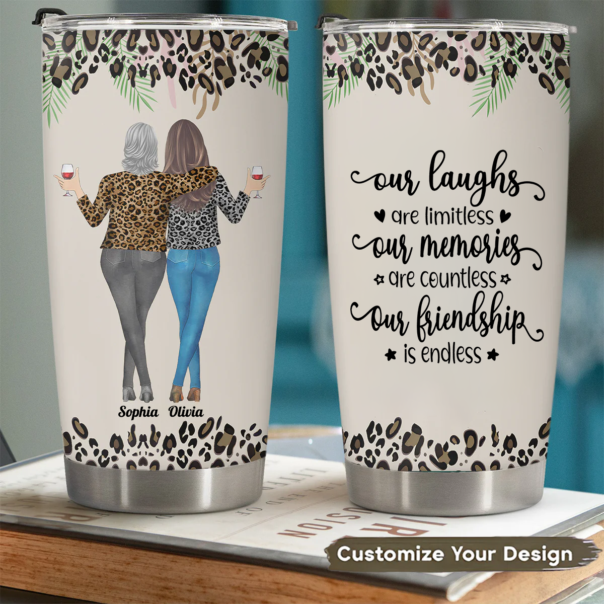 Personalized Sister & Brother Cup, Endless Friendship, Priceless Memories,Custom Gift for Birthday, Christmas, Thanksgiving