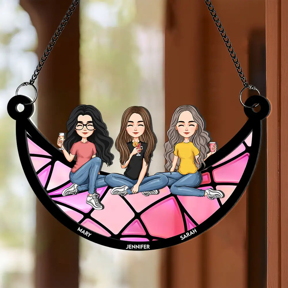 Perfect Gift for Friends – "You & Me, Best Friends Forever" Custom Wood and Acrylic Layered Ornament