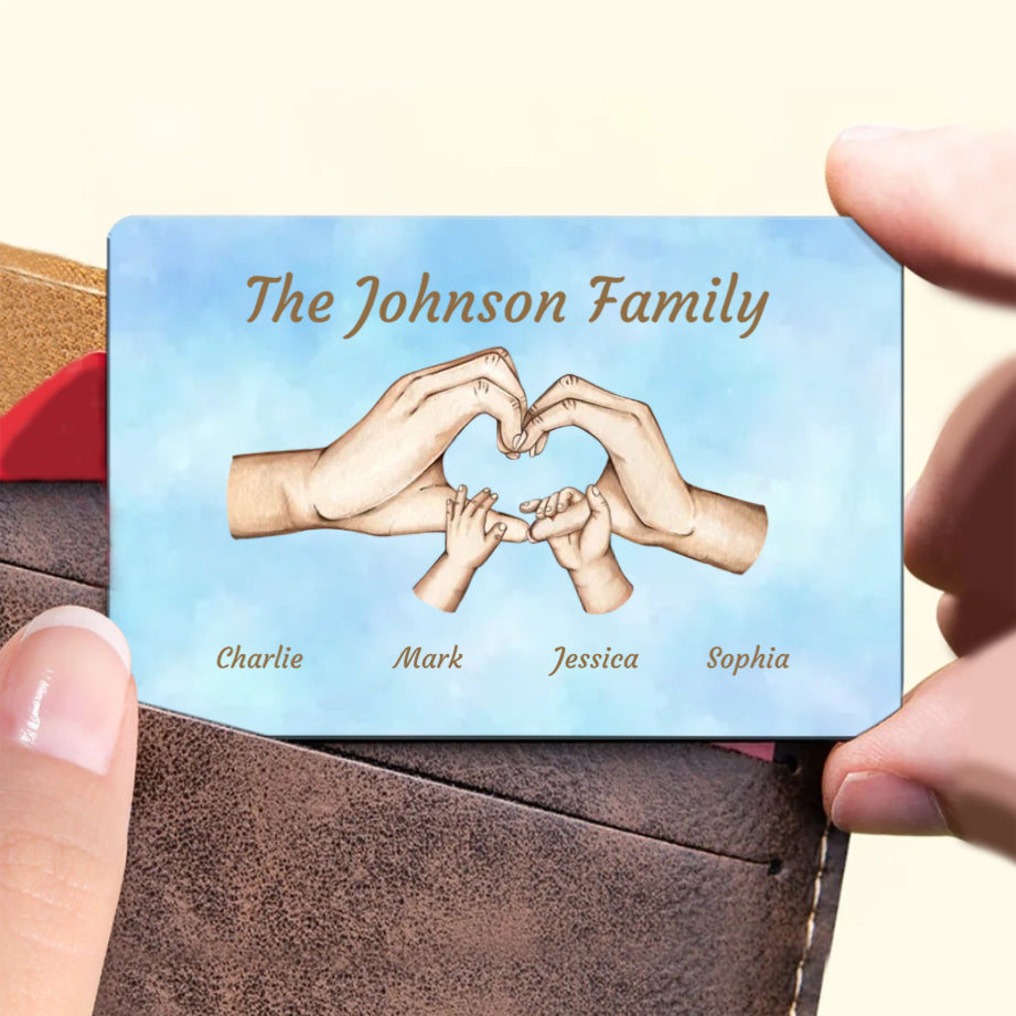 Personalized Family Hands Poster, Keychain, Plaque, Ornament, Sign - Unique Gift for Loved Ones