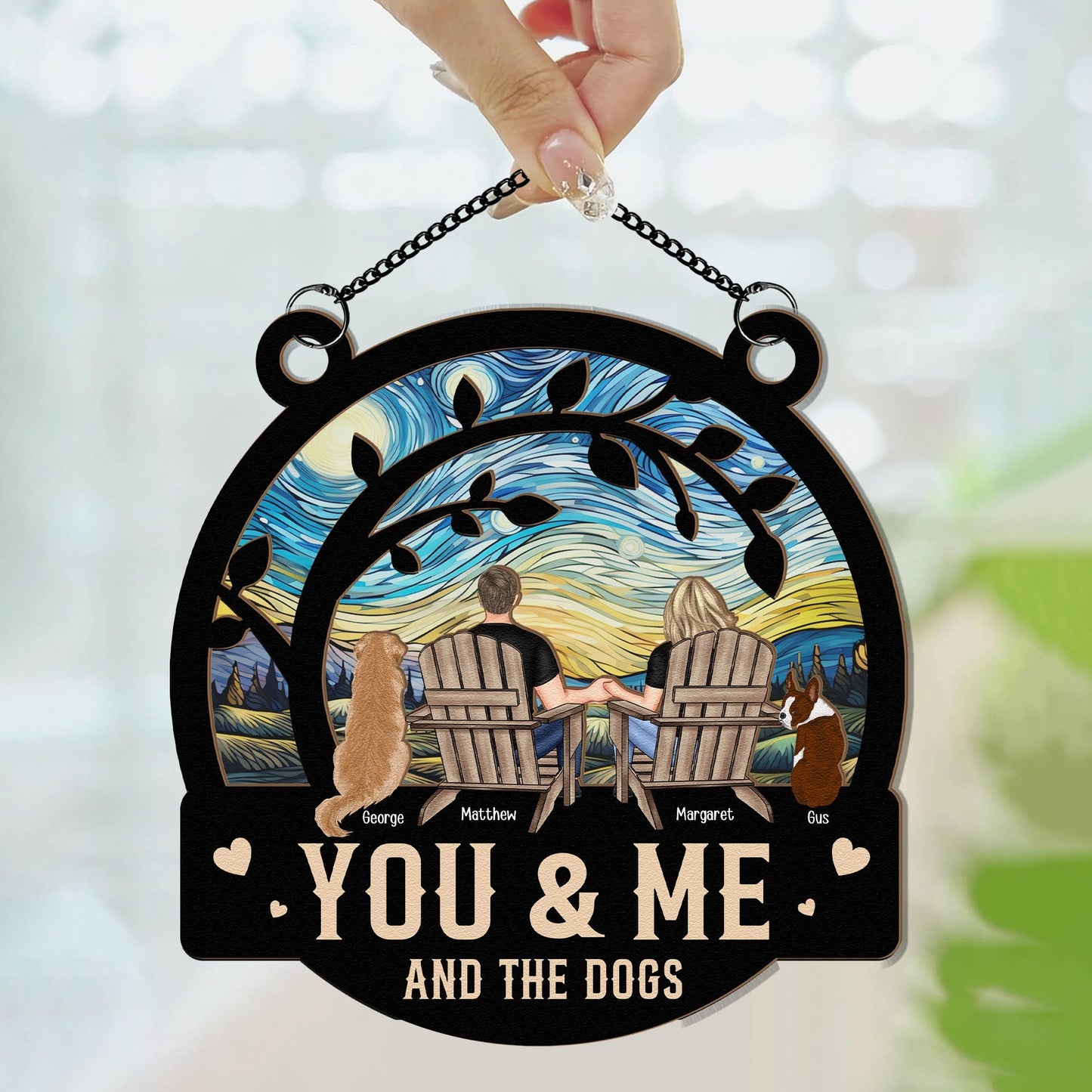 Custom Personalized Suncatcher Ornament with Unique Design