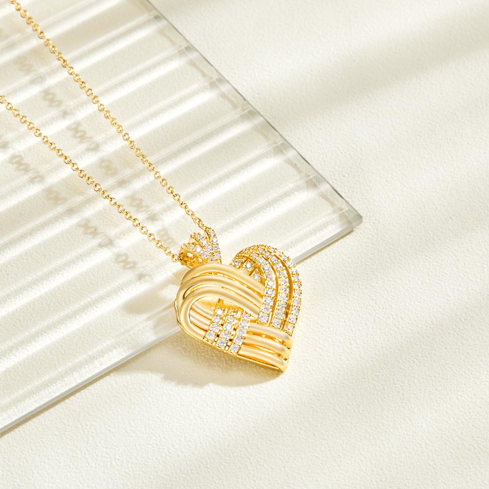Engrave Message Heart - Personalized Heart Necklace