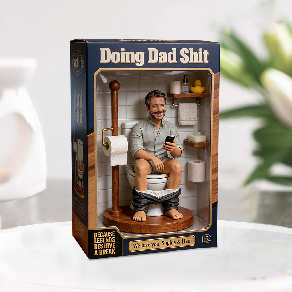 Customized "Doing Dad Shit" Action Figure – Funny Latin Dad Life Novelty Toy Statue, Hilarious Father's Day Gag Gift for Man Cave Office Desk