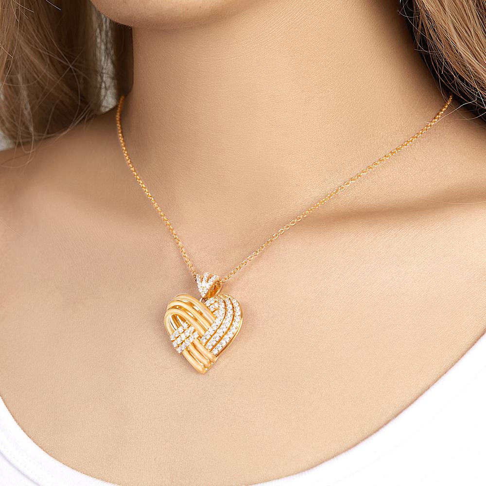 Engrave Message Heart - Personalized Heart Necklace