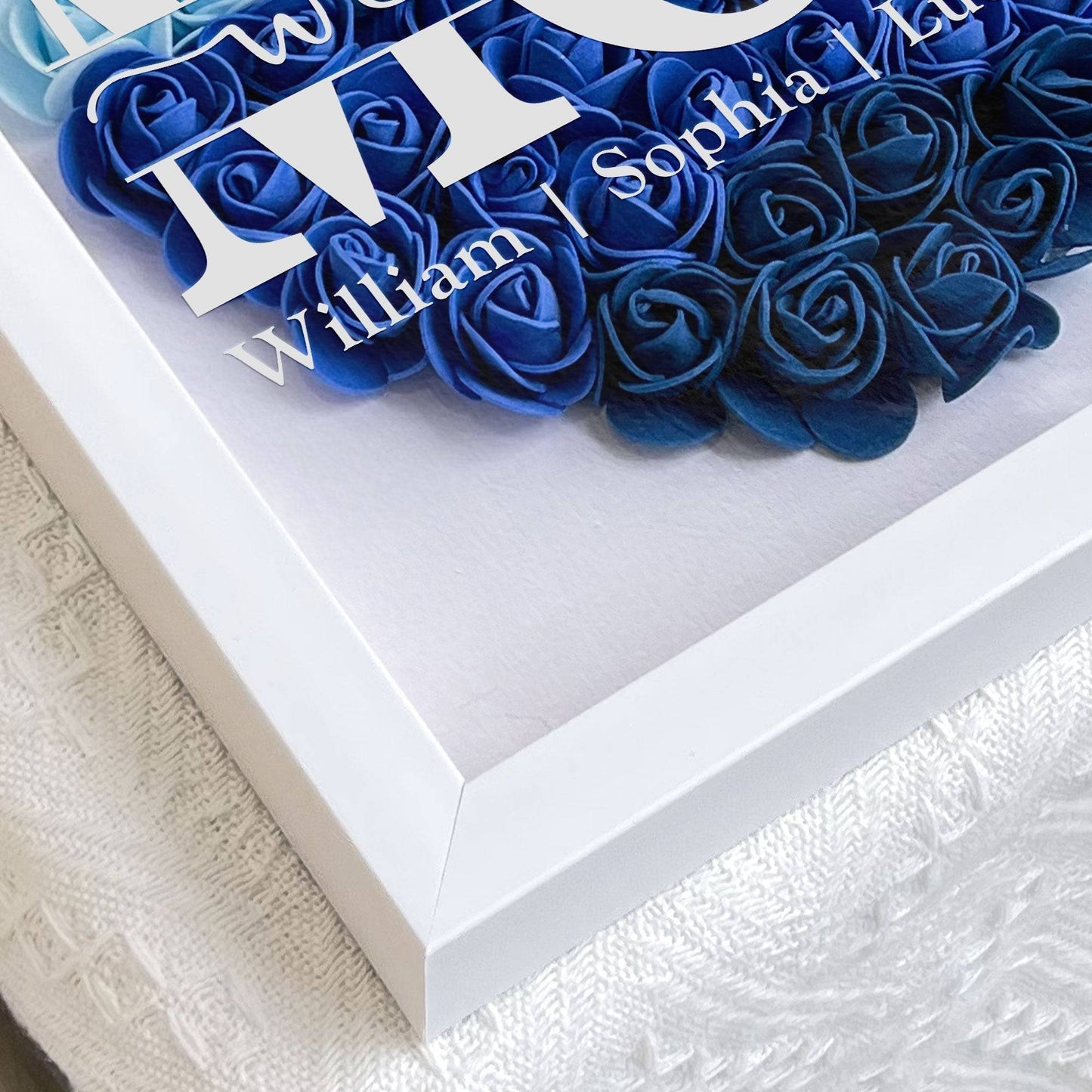 MOM We Love You Shadow Box, Personalized Heart Rose Keepsake for Mom, Meaningful Family Memory Gift for Her