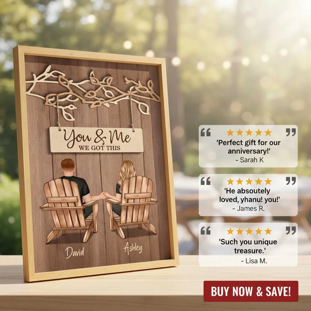 Couple Holding Hands Poster with 'You & Me We Got This' Quote, Personalized Romantic Wall Art, Creative Gift