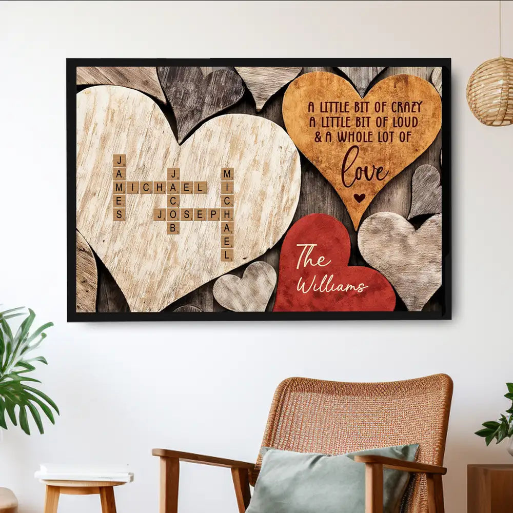 Personalized Heart Scene Canvas, Poster & Keychain Gift
