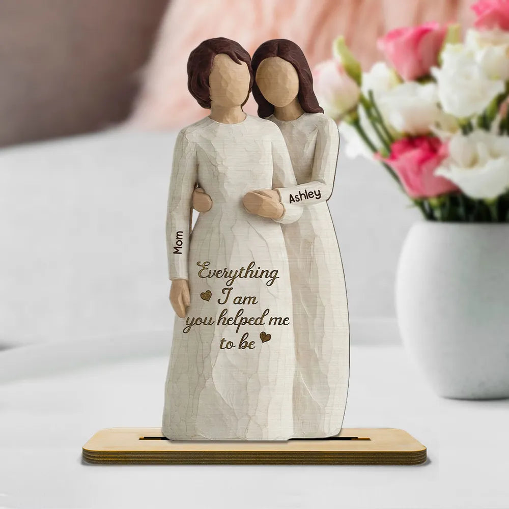 Custom 2-Layer Wooden Plaque with Sweet Motherhood Message - Meaningful New Mom Gift for Nursery or Living Room