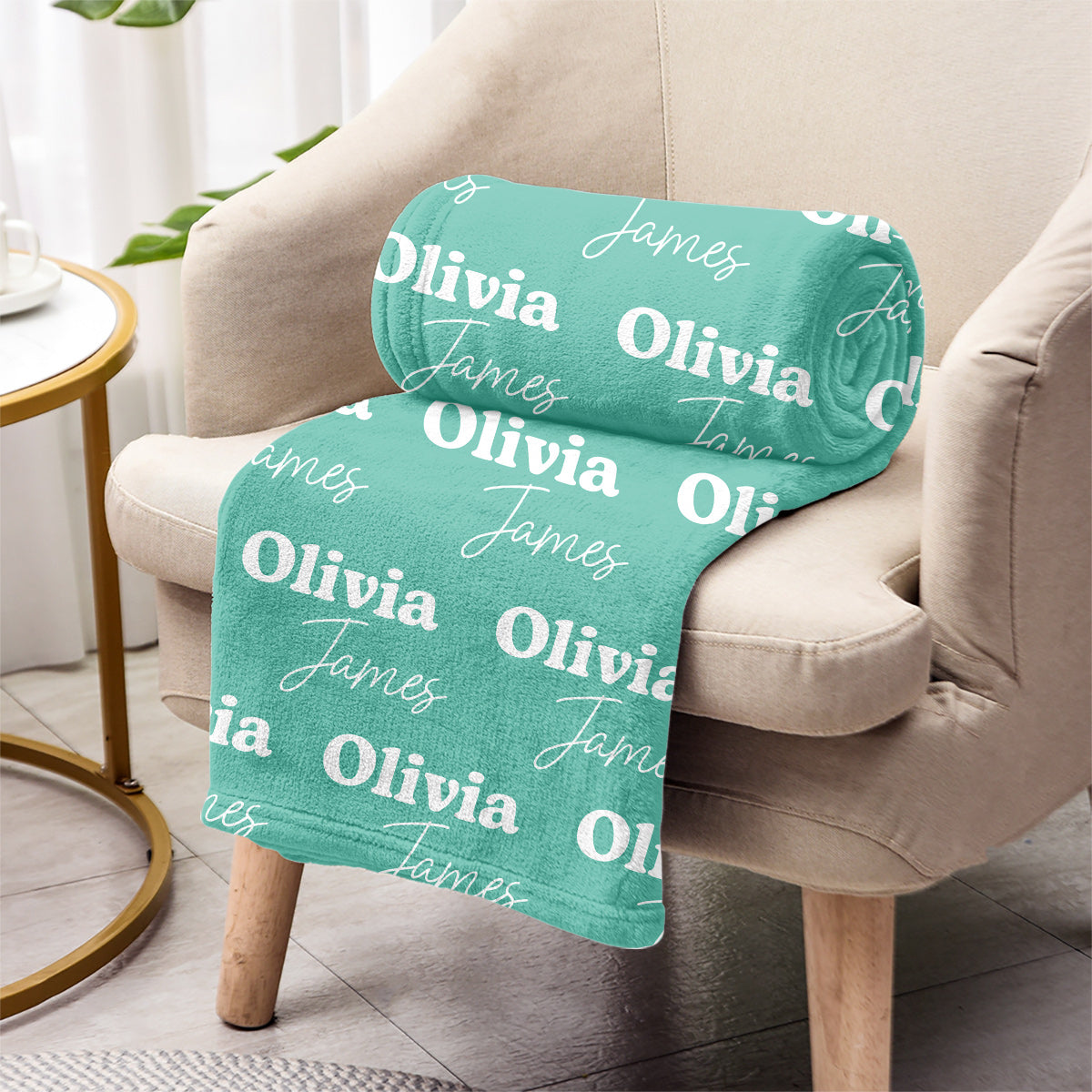 Custom Name Pattern - Personalized Bestie Blanket