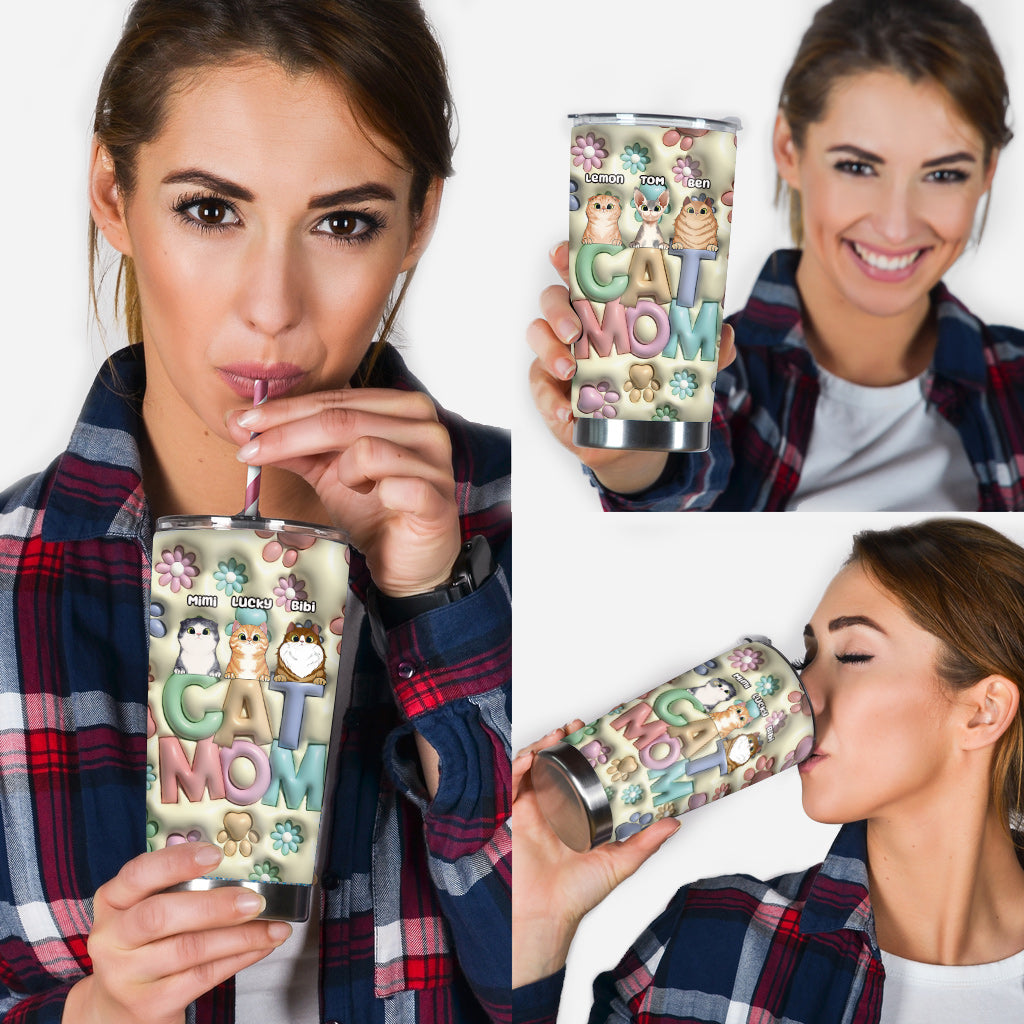 Cat Mom - Personalized Cat Tumbler