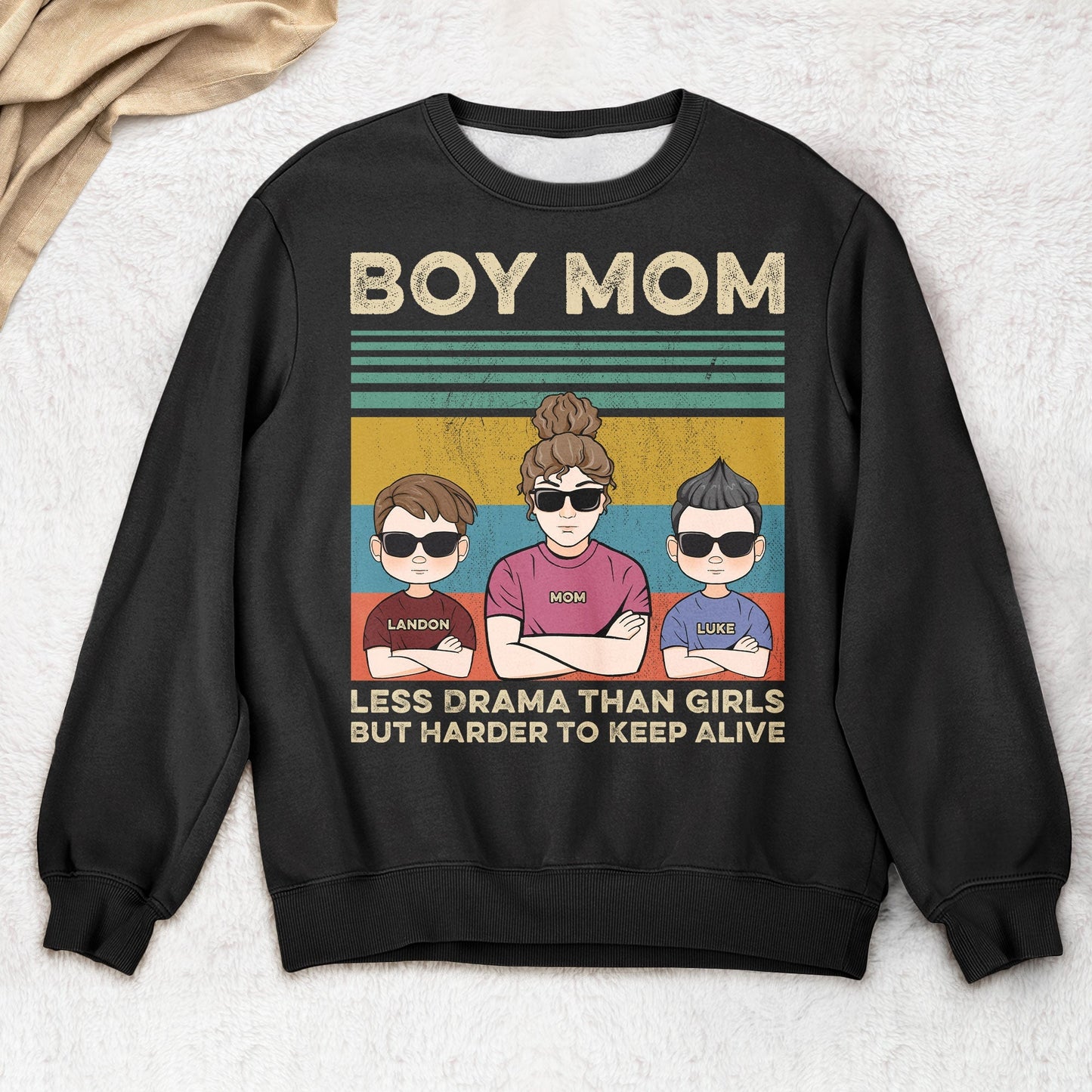Less Drama Than Girls But Harder to Keep Alive – Custom Shirt for Boy Moms, Mother’s Day or Birthday Gift