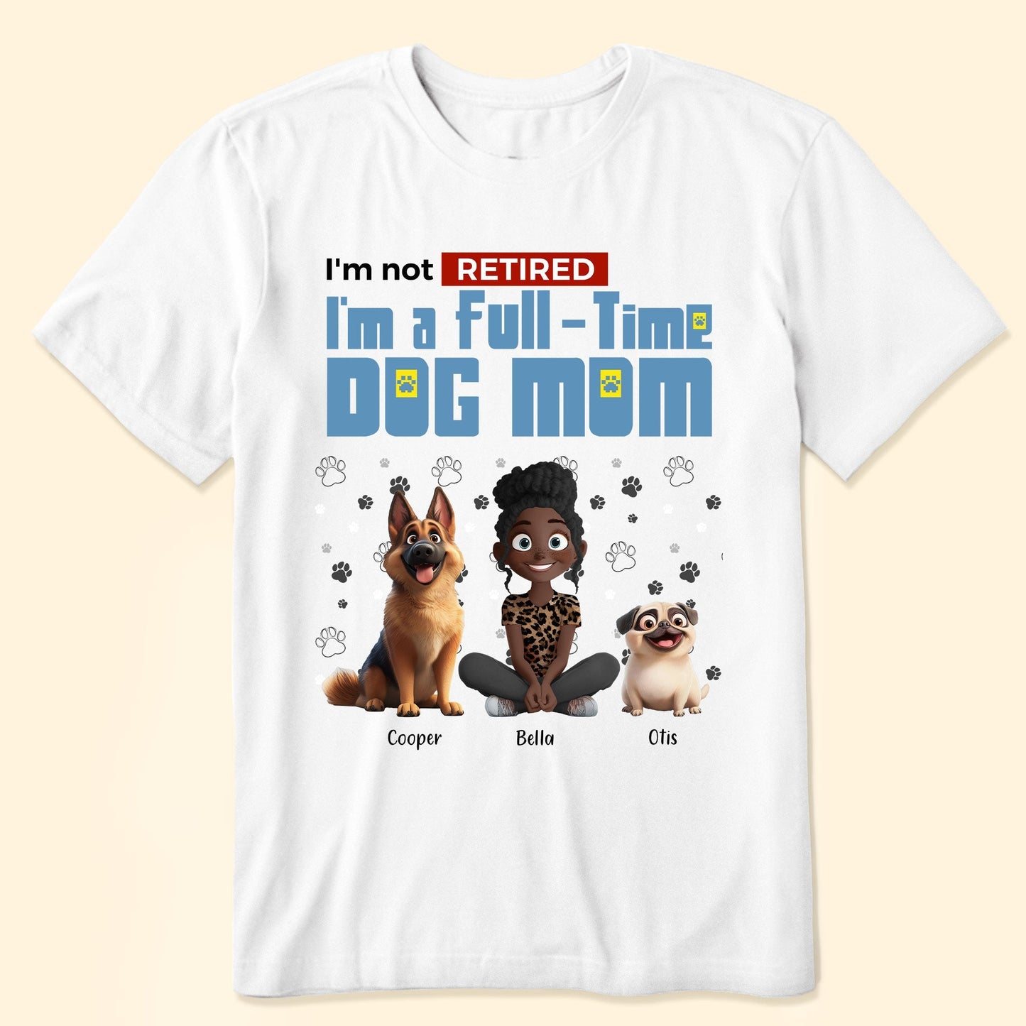 Personalized Dog Mom T-Shirt – Custom Pet Name, Cute Dog Lover Gift, Cozy Sweatshirt & Hoodie