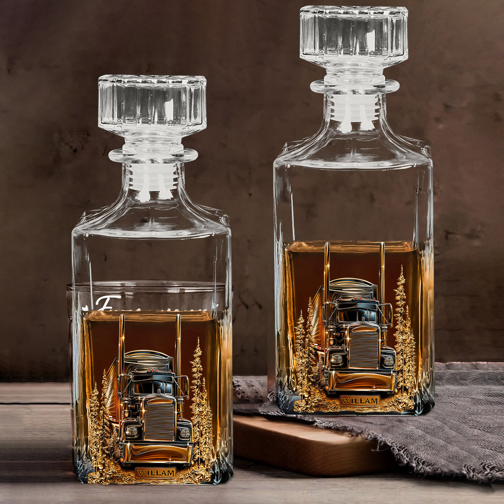 Best Truck Driver - Personalized Trucker Whiskey Glass