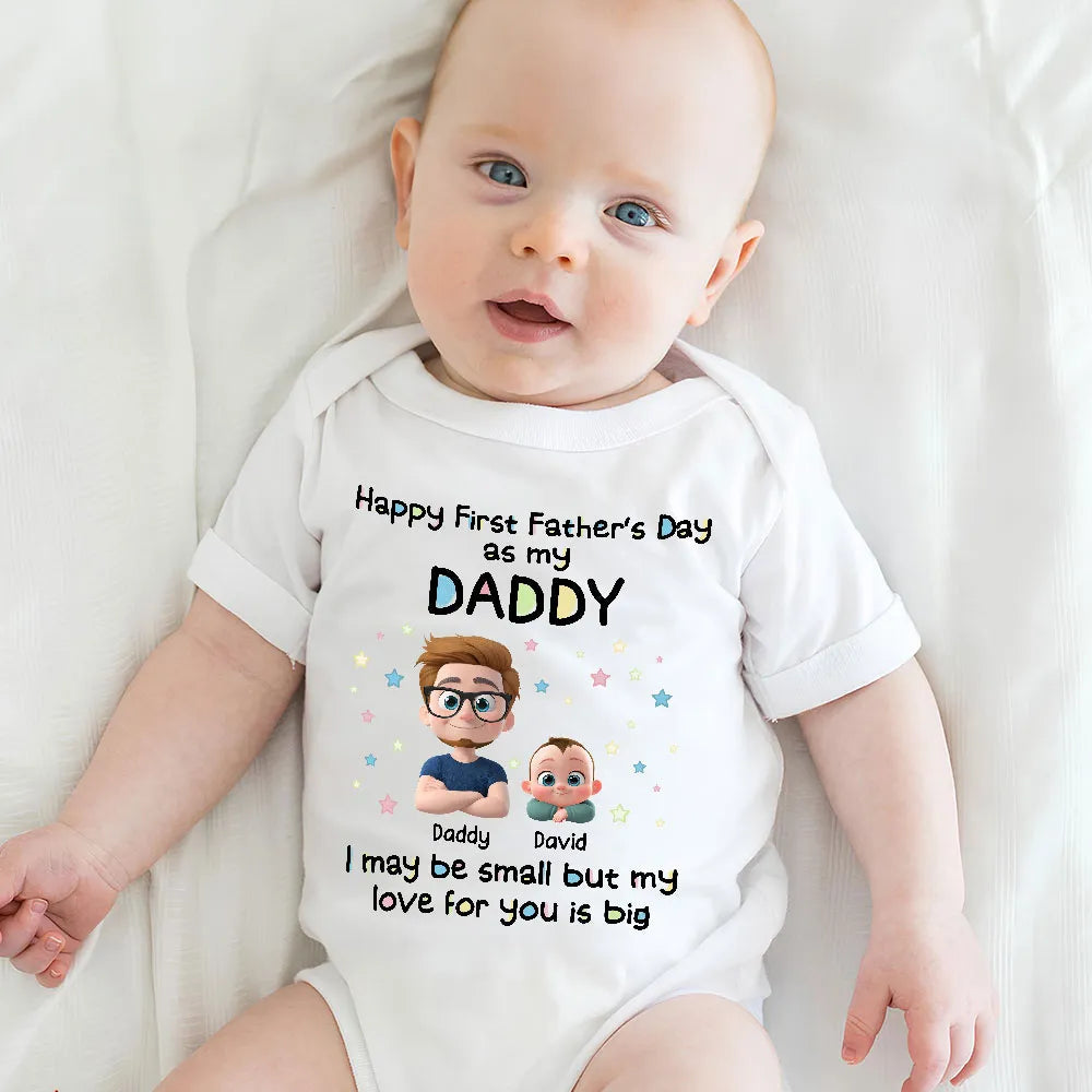 Baby Onesie with Father's Day Design Personalized Gift