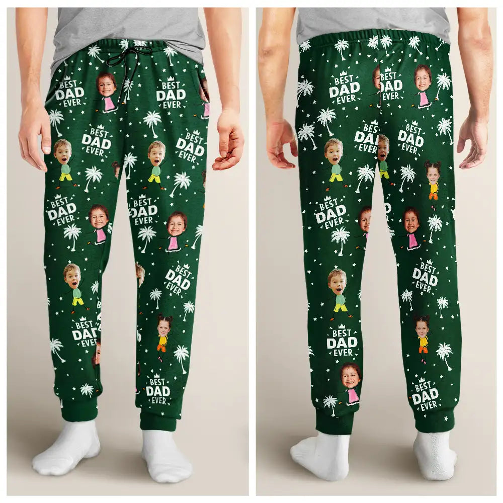 Personalized Sweatpants & Blanket – Best Dad Ever Custom Photo Gift for Father’s Day & Christmas