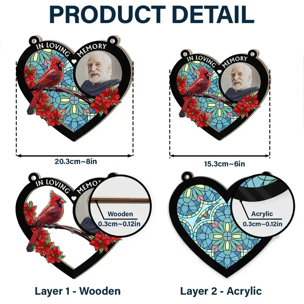 Always with You - Personalized Wood and Acrylic Layered Ornament, Heartfelt "I'm Always with You" Design to Memorialize Loved Ones