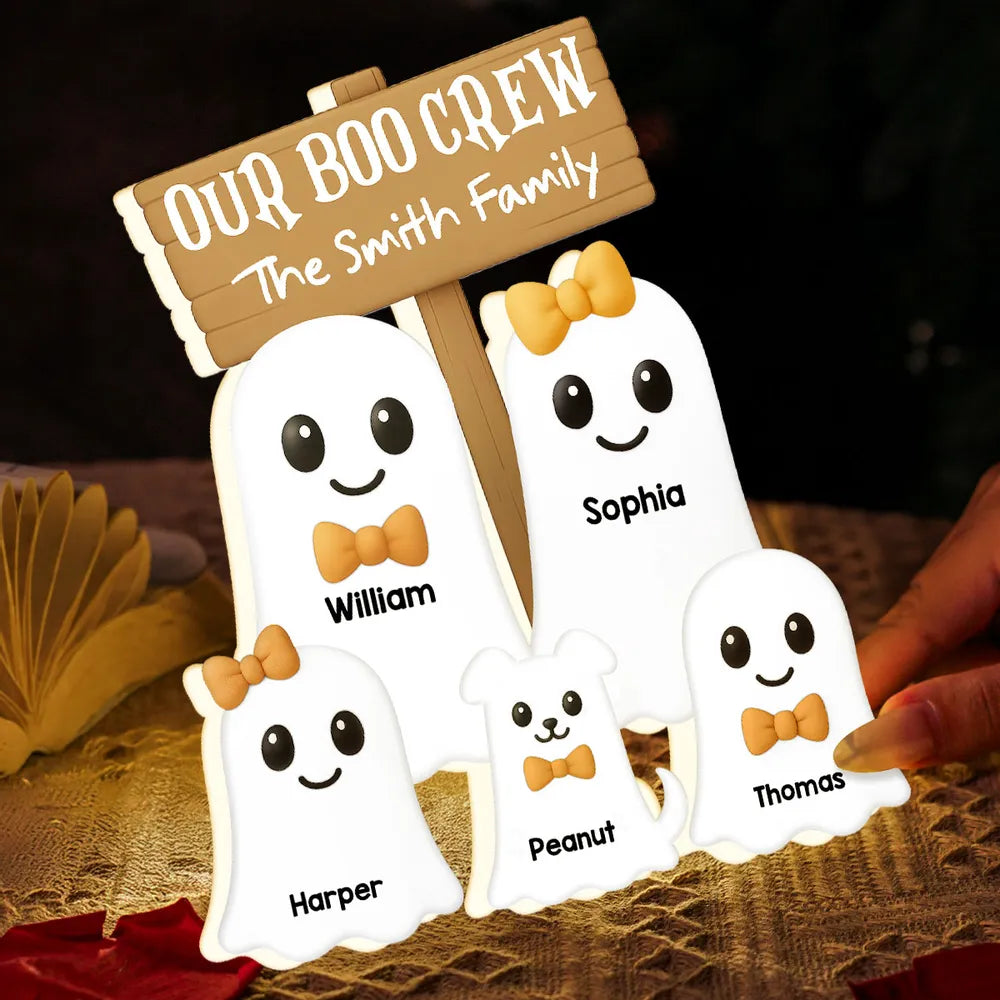 Halloween Ghost Family Acrylic Light Box, Fun Spooky Design, Cozy Night Light, Perfect Gift for Families