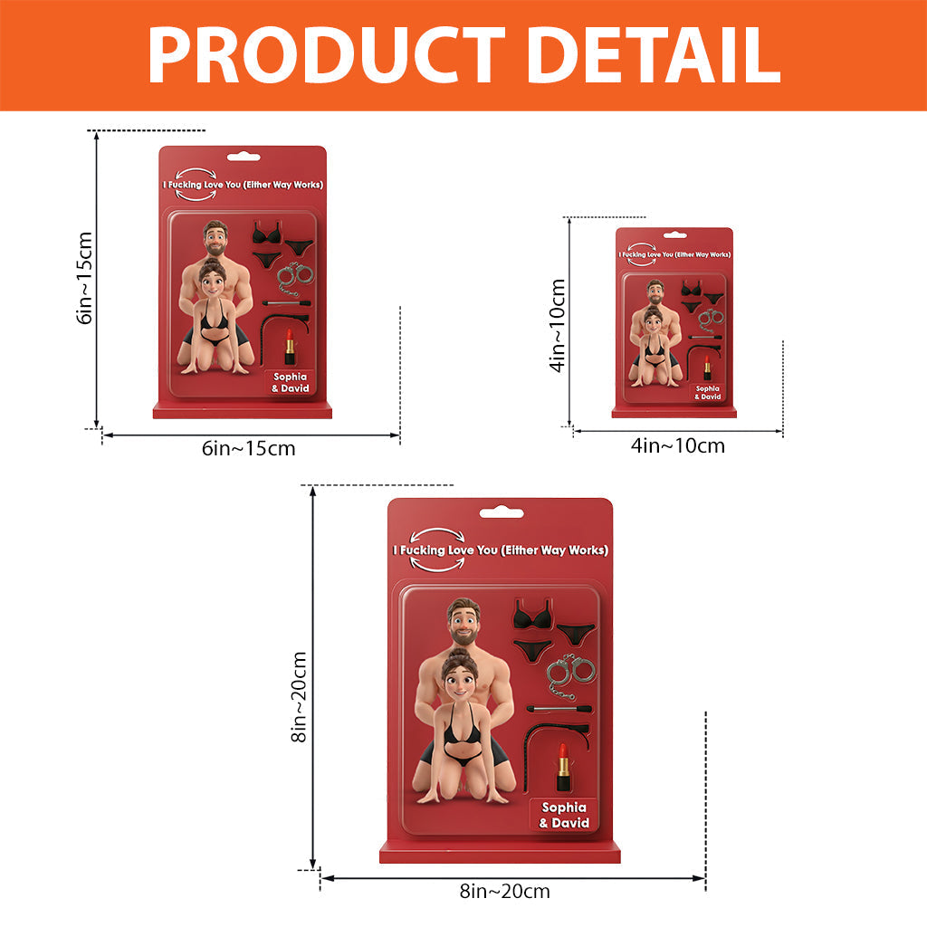 Cartoon Couple - Personalized Couple Custom Shaped Acrylic Plaque