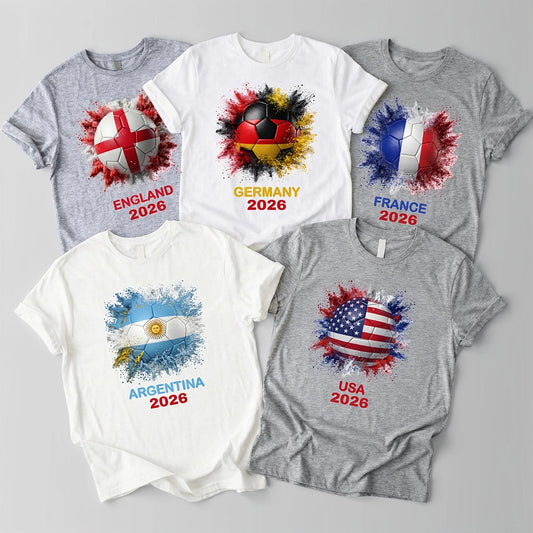 World Cup Country Flag Soccer Ball Splash Classic Tee, Fan Matchday Style, Unique Gift for Soccer Lovers