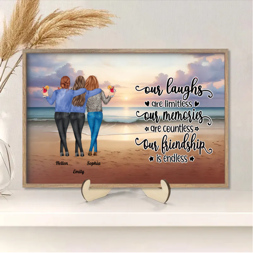 Personalized Sister & Brother Jewelry Dish or Keychain or Plaque or Cup or Ornament, Endless Friendship, Priceless Memories,Custom Gift for Birthday, Christmas, Thanksgiving