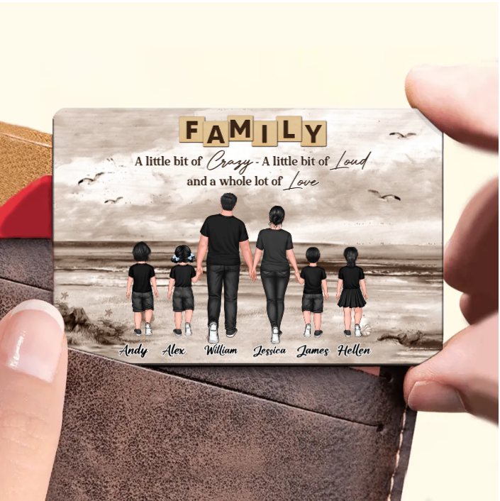 Family Walking Back View Personalized Poster or Canvas or Plaque or Keychain or Ornament - Custom Gift for Family Memories