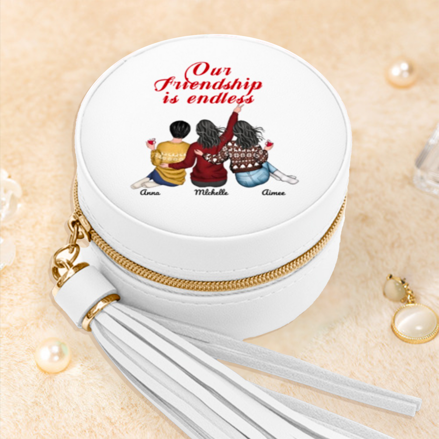 Besties Forever - Our Friendship Is Endless - Jewelry, Ornament, Beauty Tools, Cup - Christmas Gift