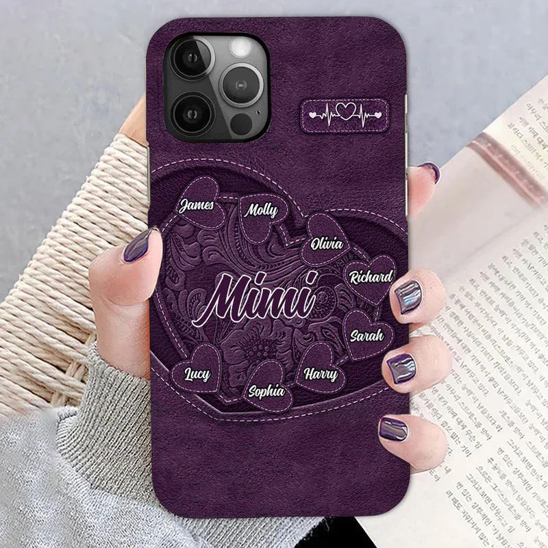 Personalized Phone Case - Grandma's Little Sweethearts and Ocean Baby, Perfect Gift