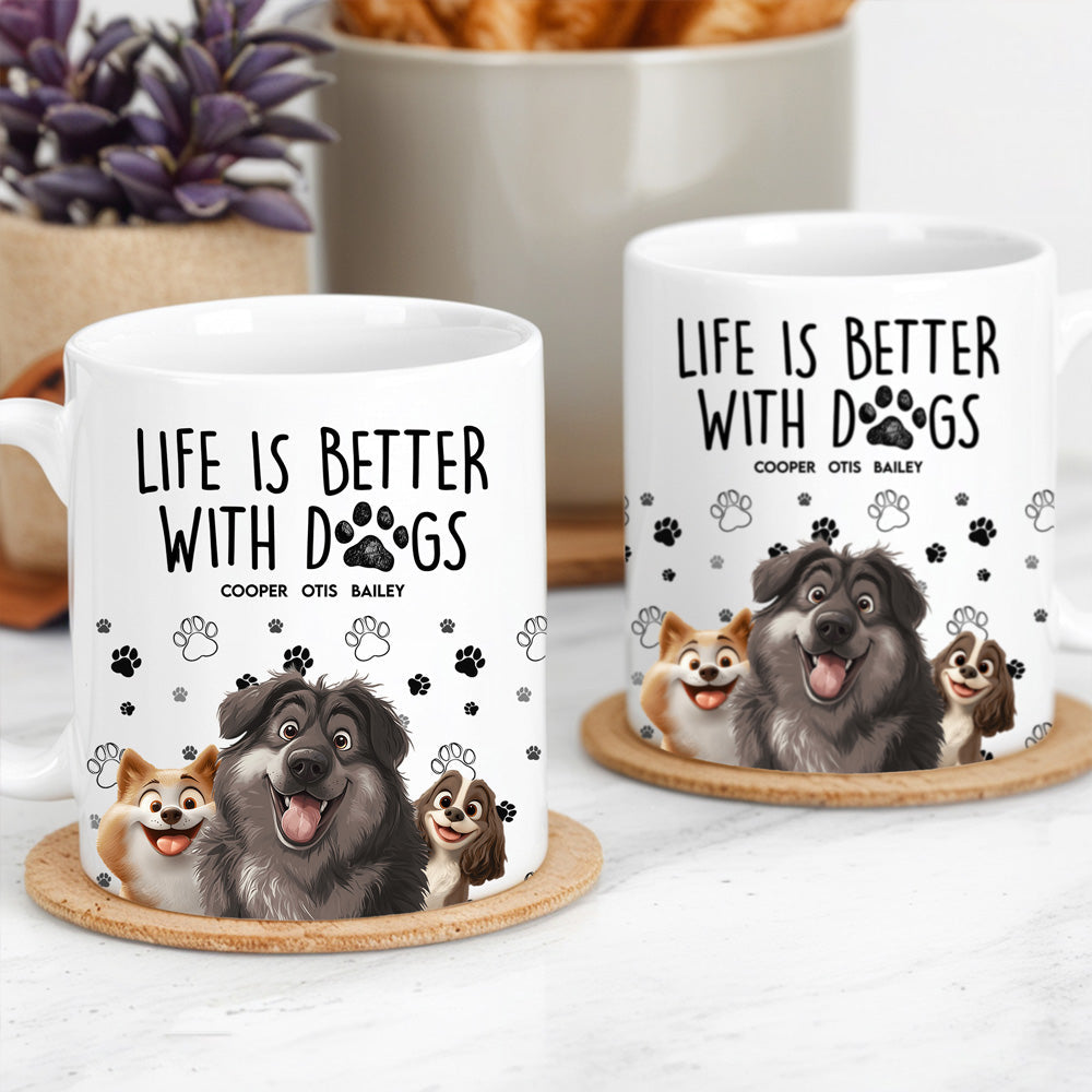 Adorable Dog-Themed Ceramic Mug, Adding Warmth and Joy to Your Day