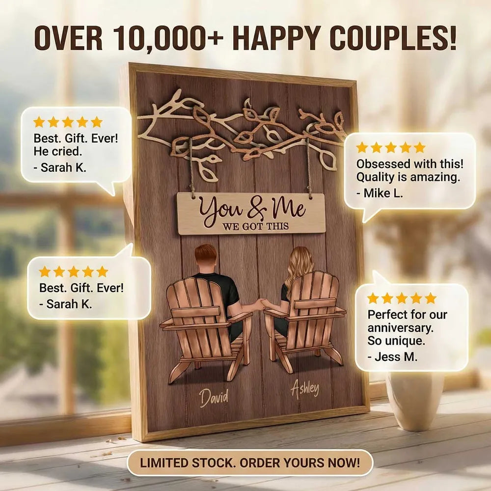 Couple Holding Hands Poster with 'You & Me We Got This' Quote, Personalized Romantic Wall Art, Creative Gift