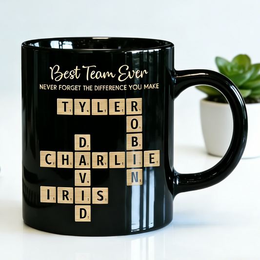 Best Team Ever Personalized Full Color Mug – Custom Team Name Layout for Work Crew – Meaningful Thank You Gift for Bosses and Colleagues