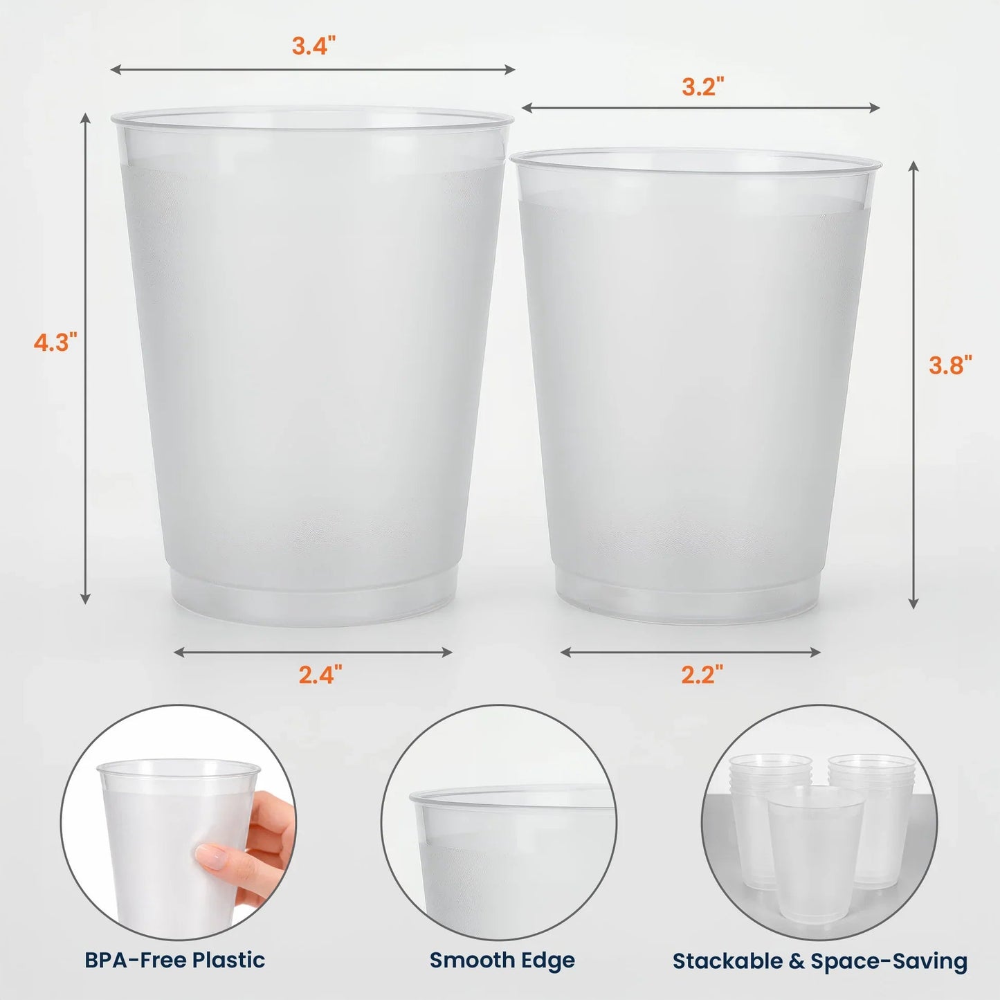 Personalized Frosted Plastic Cup With Custom School Crest Look For Graduation Party Table Decor, Unique Creative Gift