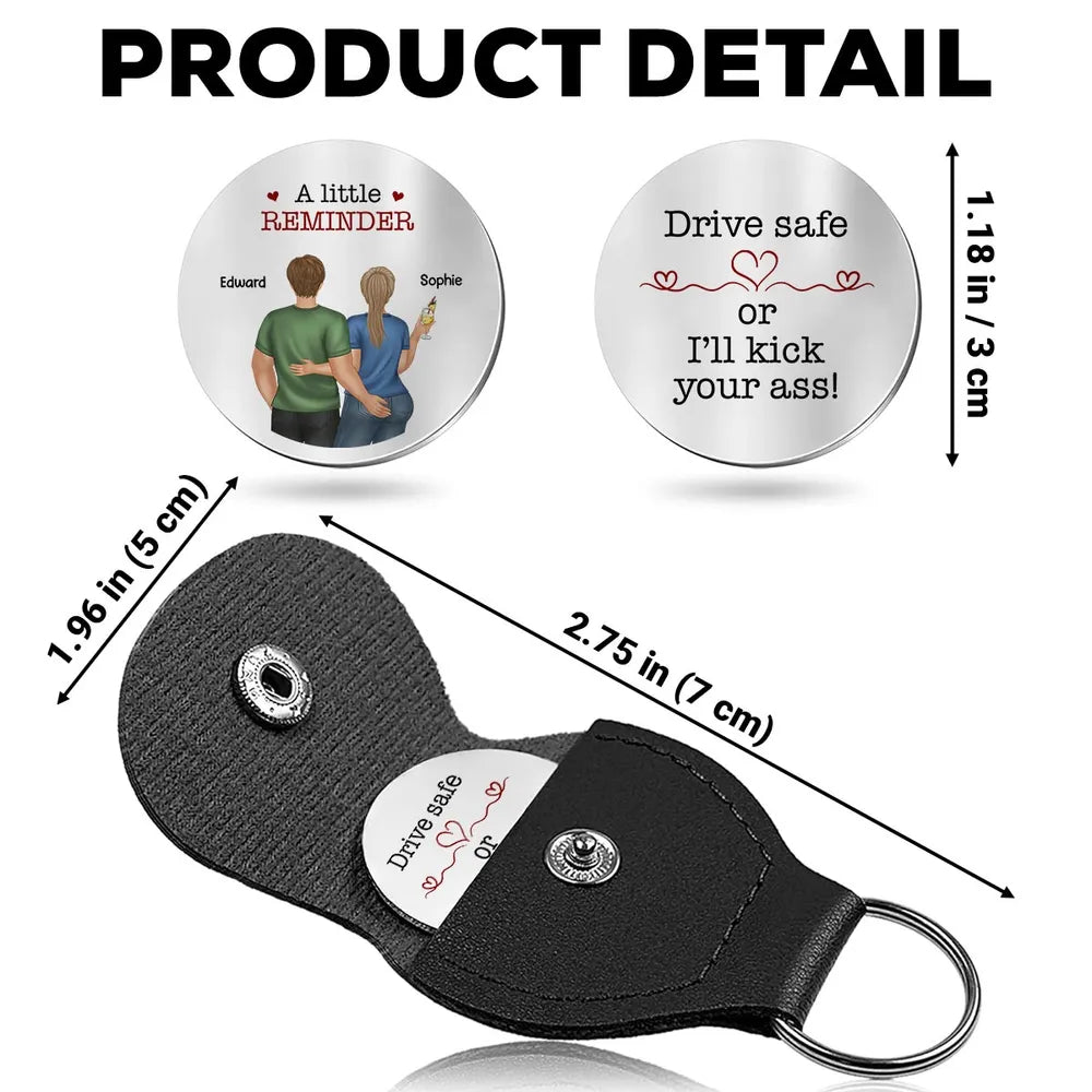 Personalized Pocket Hug Keepsake Token, Drive Safe Reminder for Him, Funny Love Gift for Boyfriend or Husband