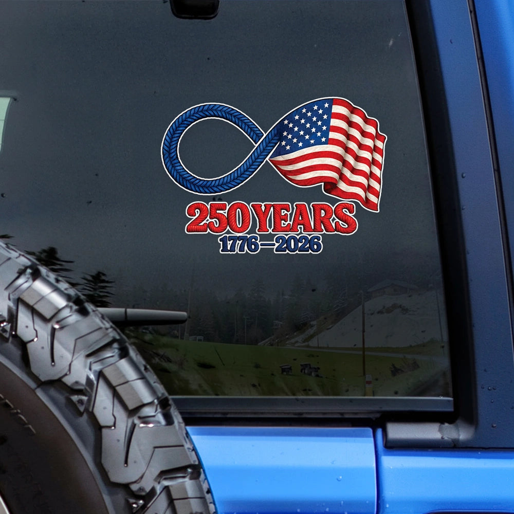 Personalized Washed Denim Baseball Cap with 250 Years Infinity Flag Design, Casual Outdoor Wear, Unique Patriotic Gift